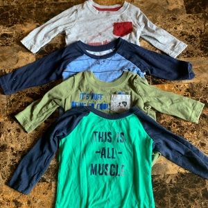 Baby boy bundle of long sleeve shirts
